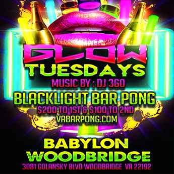 Glow Pong Tuesdays at Babylon Woodbridge CLICK FOR MORE INFO!